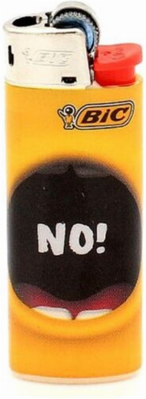 BIC Feuerzeug Mini Yellow Mouth NO!