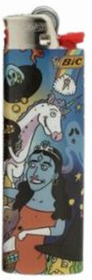 BIC Feuerzeug Prinzessin, Einhorn und Alien Maxi Fantasy Cartoon 8v8