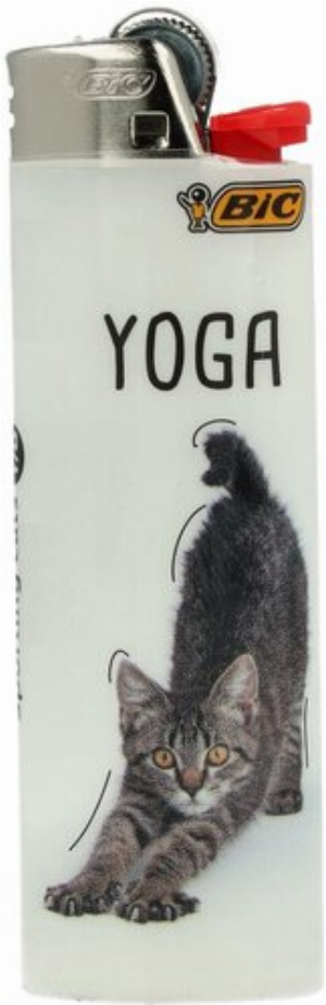 BIC Feuerzeug Sporting Cats Yoga 1v8