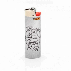 BIC Feuerzeug Tatto Segelschiff 6v8