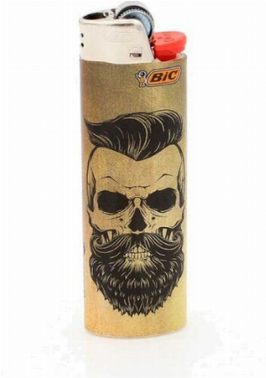 BIC Feuerzeug Tatto Skull and Beard 5v8