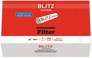 Blitz System Aktivkohlefilter 9mm 200 Stück
