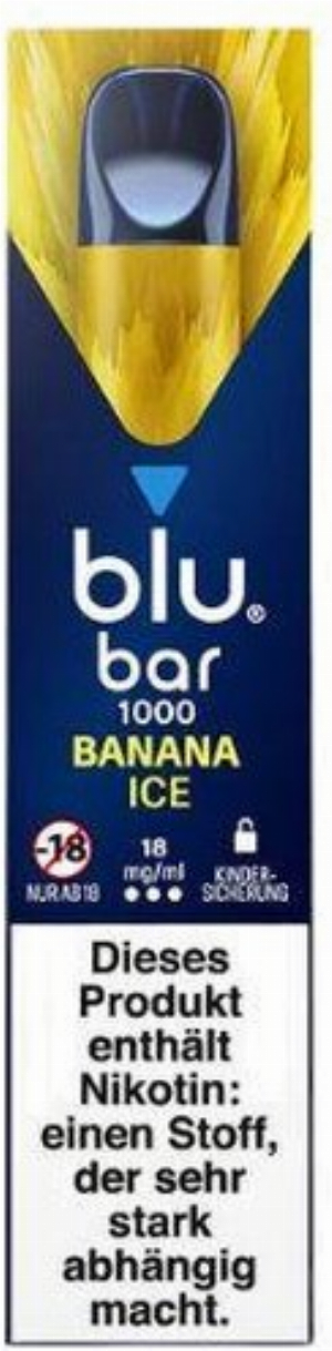 Blu Bar 1000 Einweg E-Zigarette Banana Ice 18mg