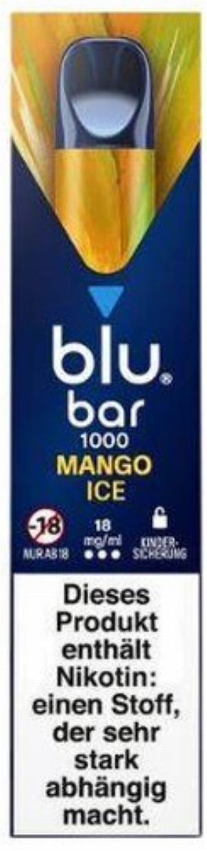 Blu Bar 1000 Einweg E-Zigarette Mango Ice 18mg
