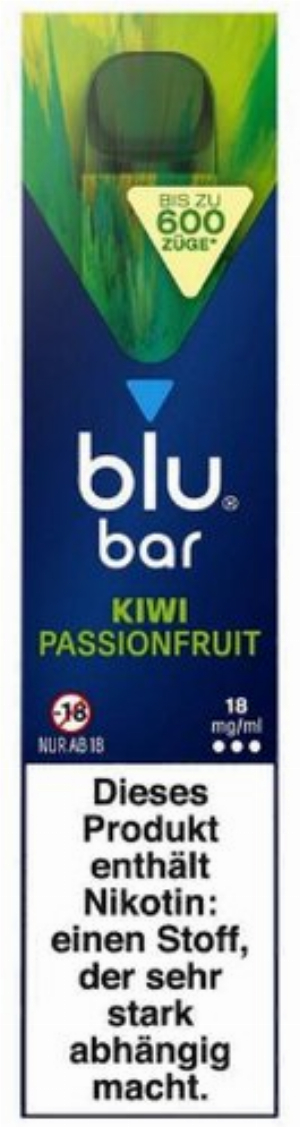 Blu Bar Einweg E-Shisha Kiwi Passionfruit 18mg