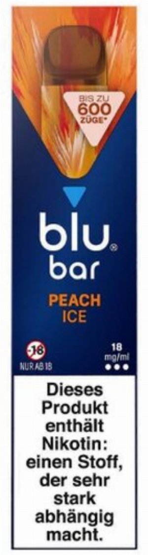 Blu Bar Einweg E-Shisha Peach Ice 18mg