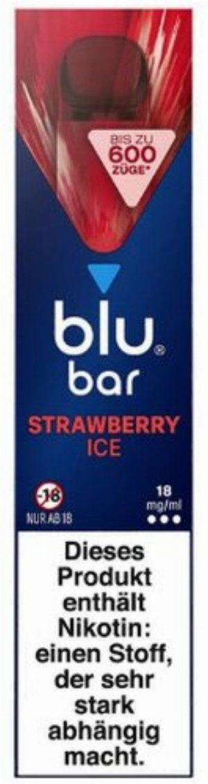 Blu Bar Einweg E-Shisha Strawberry Ice 18mg