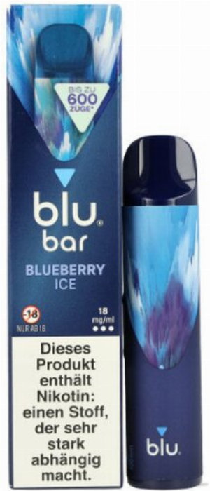 Blu Bar Einweg E-Zigarette Blueberry Ice 18mg