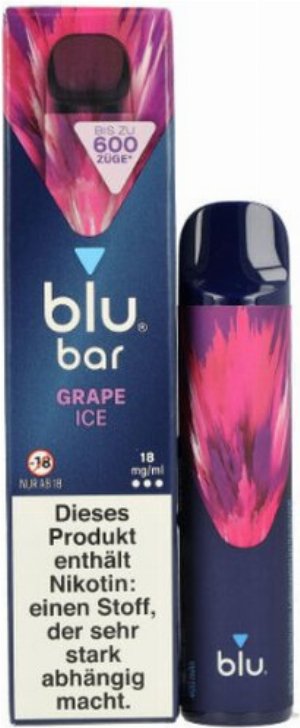 Blu Bar Einweg E-Zigarette Grape Ice 18mg