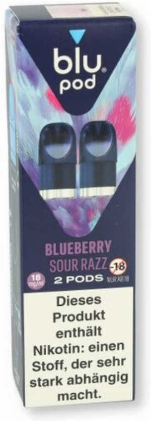 blu Bar Pod blueberry Sour Razz 2x2ml 18mg/ml