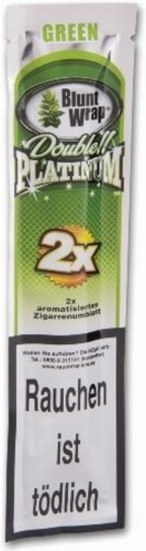 Blunt Wraps Zigarrenumblatt Double Platinum Green (Apple Martini)