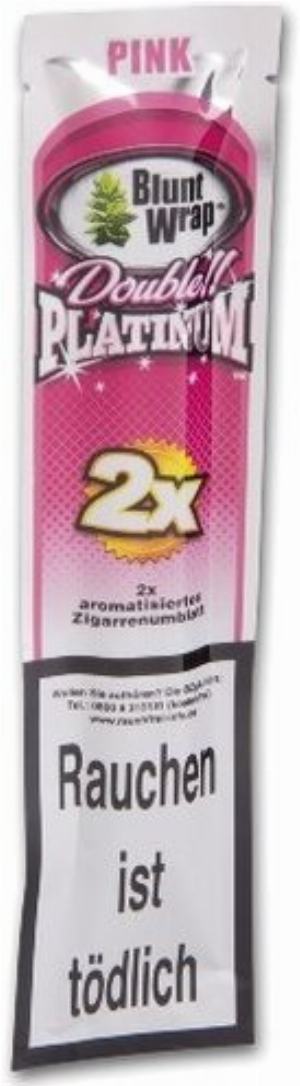 Blunt Wraps Zigarrenumblatt Double Platinum Pink (Bubble Gum)