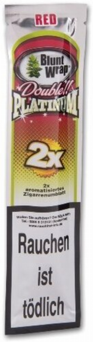 Blunt Wraps Zigarrenumblatt Double Platinum Red (Strawberry Kiwi)