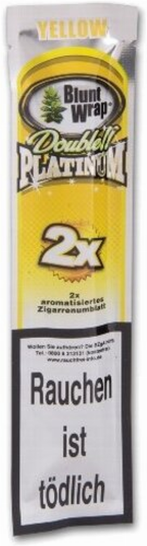 Blunt Wraps Zigarrenumblatt Double Platinum Yellow (Mango)