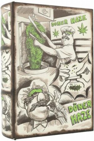 Buchversteck/Stash Book Holzbox Döner Haze