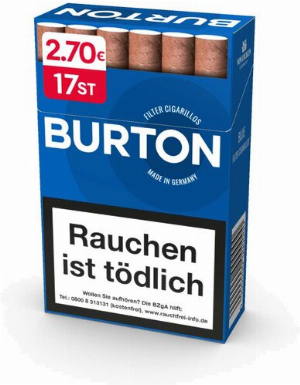 Burton Blau Filterzigarillos mit Naturdeckblatt 17er (ehemals weiß)