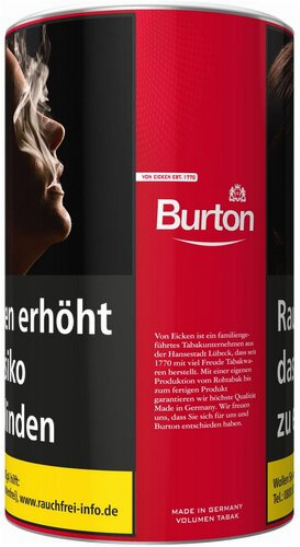 Burton Tabak Rot Original 120g Dose Feinschnitt