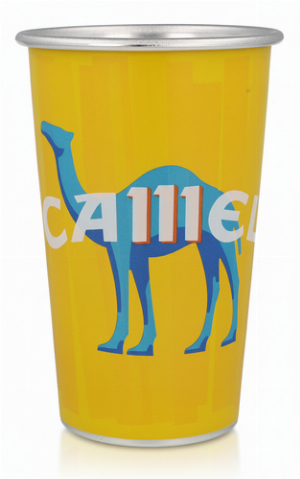 Camel Alu Becher 111 Jahre Gelb