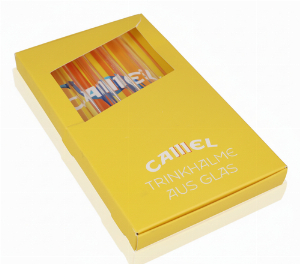 Camel Trinkhalme aus Glas 4 Stk.