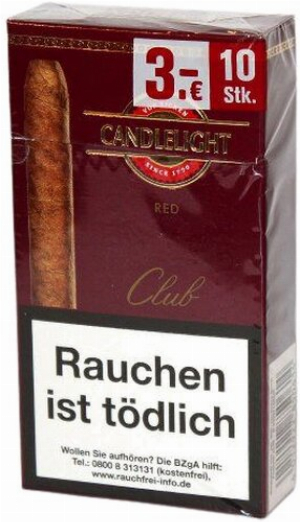 Candlelight Zigarren Club Red (Cherry) 10er