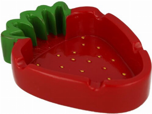 Champ Aschenbecher Kunststoff Erdbeere