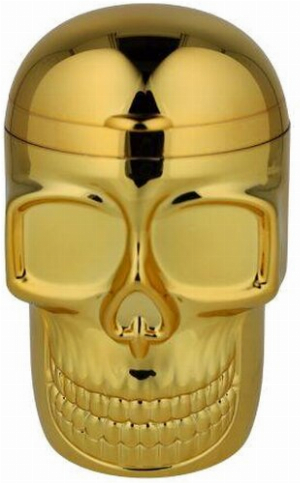 Champ Autoaschenbecher Skull Gold mit LED und Deckel