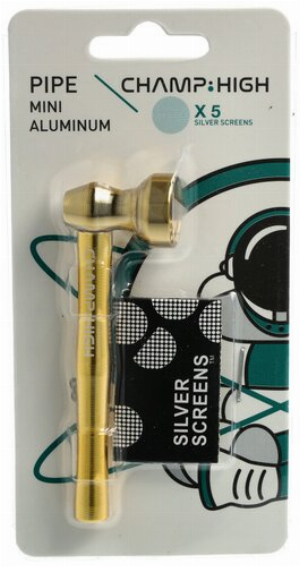 Champ High Gold Metallpfeife mit Screens