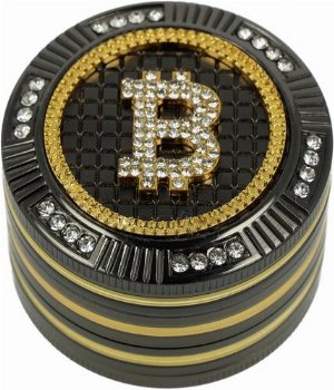 Champ High Grinder 4-teilig Bling Bling Bitcoin Gunmetal