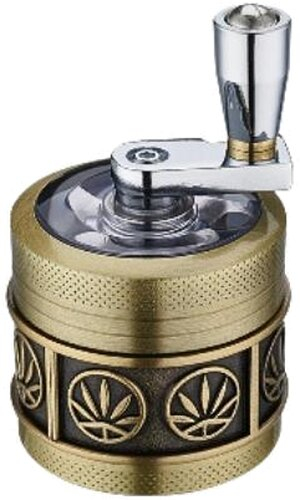 Champ High Grinder Leaf mit Kurbel Gold