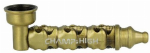 Champ High Metallpfeife Skull Gold