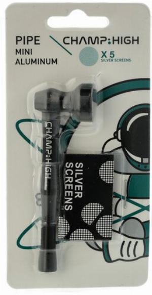 Champ High Schwarz Metallpfeife mit Screens