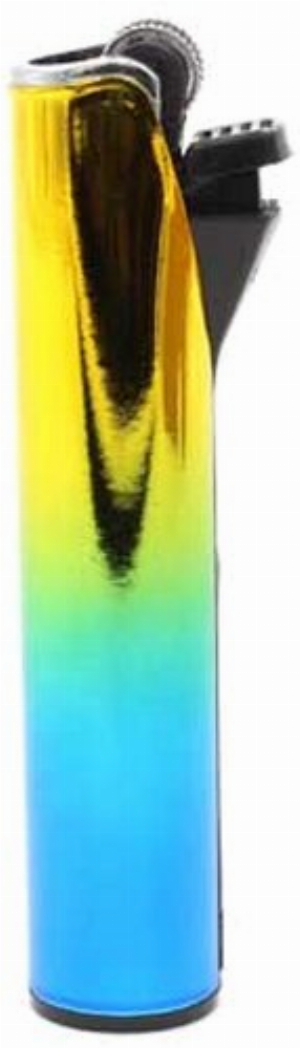 Champ Summer Metall Feuerzeug gelb-grün-blau