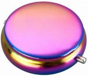 Champ Taschenaschenbecher Rund Rainbow mit Zigarettenablage