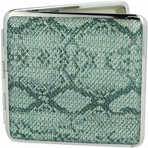 Champ Wild Zigarettenetui Schlangenmuster grün mit Gummiband