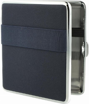 Champ Zigarettenetui Dunkelblau mit Gummiband außen