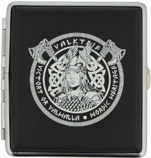 Champ Zigarettenetui Flach Viking Schwarz Nr.2