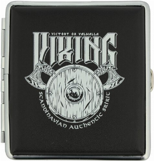 Champ Zigarettenetui Flach Viking Schwarz Nr.3