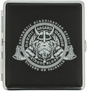 Champ Zigarettenetui Flach Viking Schwarz Nr.4