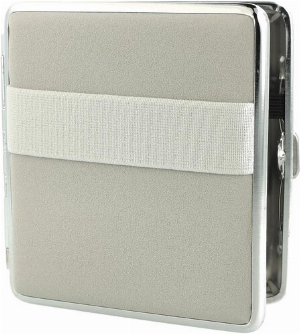 Champ Zigarettenetui Grau mit Gummiband außen