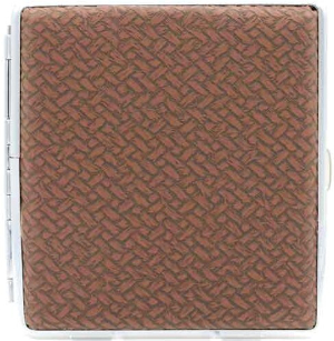Champ Zigarettenetui Kunststoff Weave Optik dunkelbraun
