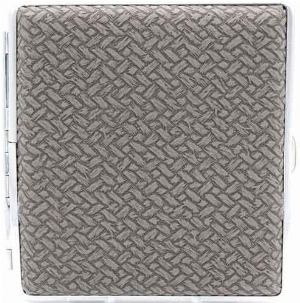 Champ Zigarettenetui Kunststoff Weave Optik grau