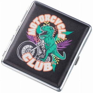 Champ Zigarettenetui Metall Cool Dino Motorcycle Club