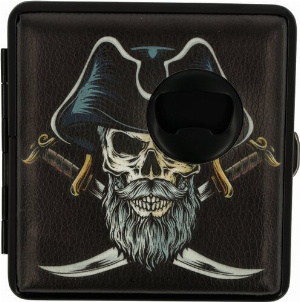 Champ Zigarettenetui mit Flaschenöffner Pirat mit Bart