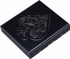 Champ Zigarettenetui mit Spange Metall Pik Schwarz