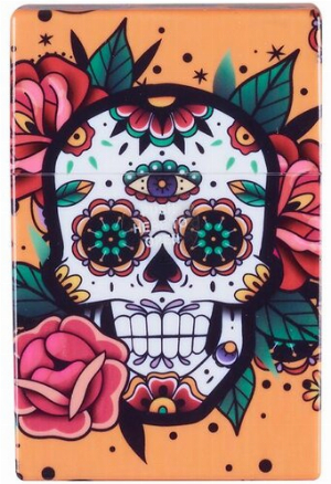 Champ Zigarettenetui Skull Orange Kunststoff