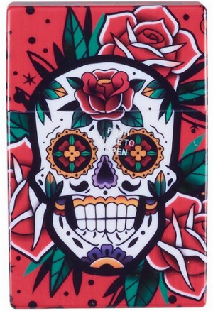 Champ Zigarettenetui Skull Rot Kunststoff