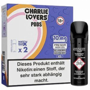 Charlie Lovers Prefilled Pod 2x2ml Blueberry Raspberry 10mg
