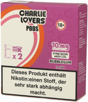 Charlie Lovers Prefilled Pod 2x2ml Bubblegum 10mg