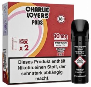 Charlie Lovers Prefilled Pod 2x2ml Dragonfruit 10mg