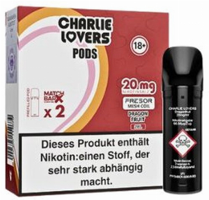 Charlie Lovers Prefilled Pod 2x2ml Dragonfruit 20mg